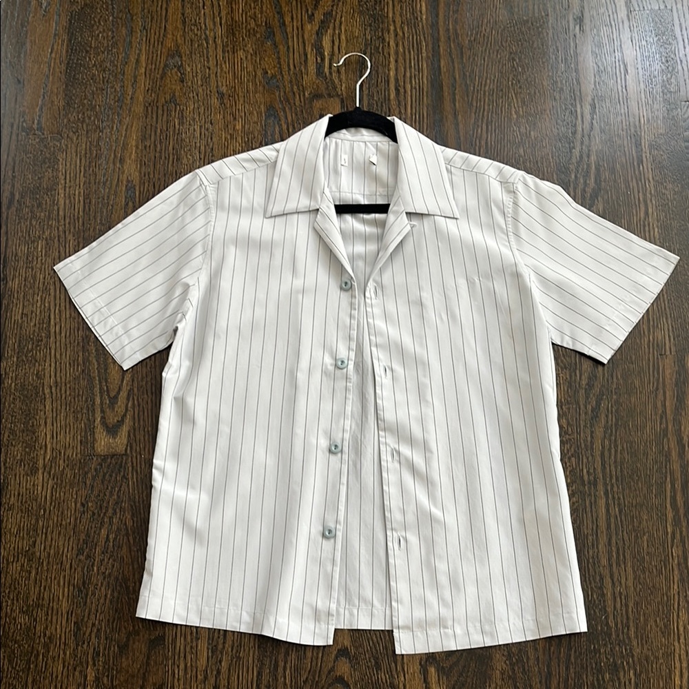Classic light blue / grey Striped Men's Shirt